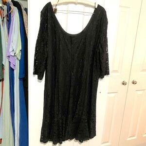 New Noir Black Lace Dress 3X